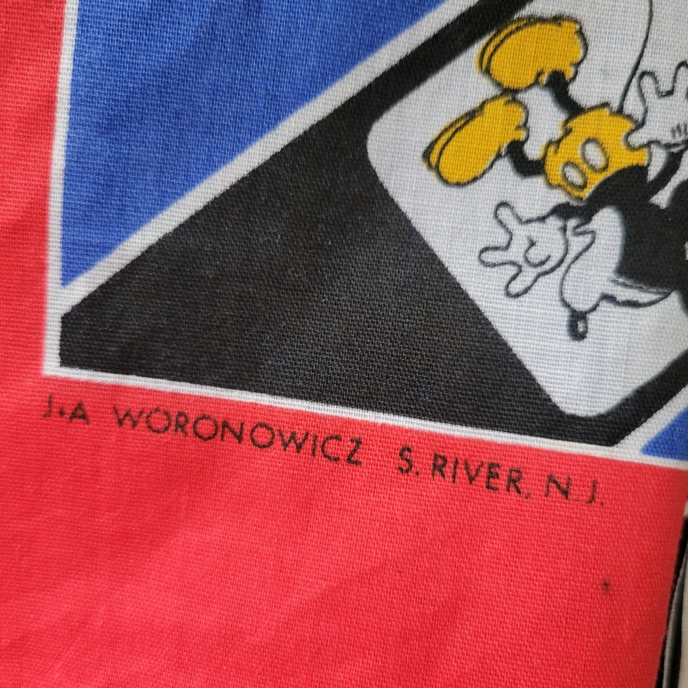 Walt Disney Co. Mickey Mouse Minnie Mouse Bandana 1980s Made in USA Unisex - Picture 6 of 16